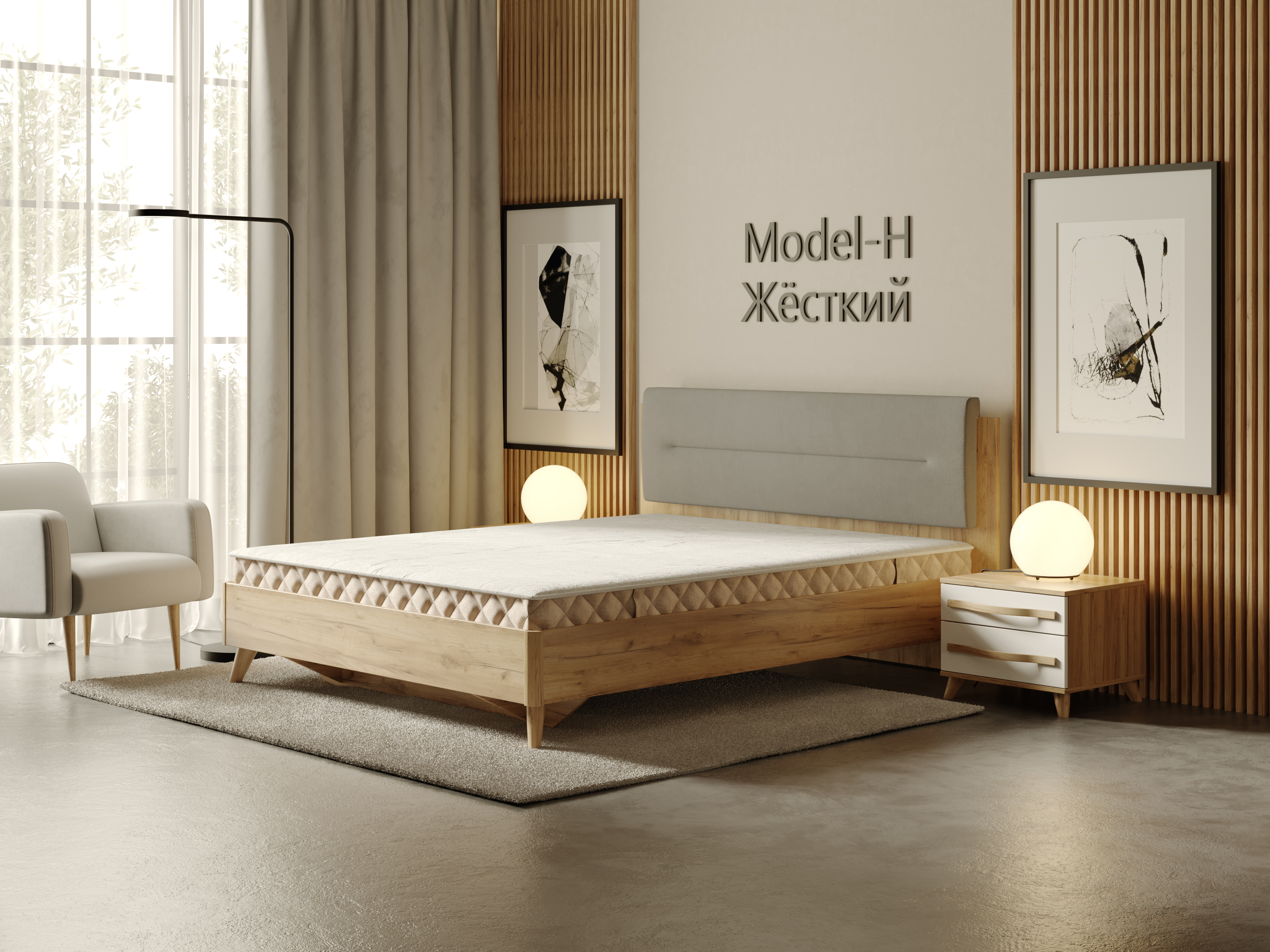 Матрас двуспальный 180х200 Model-H M.107.1820 купить в Москве в интернет-магазине Любимый дом